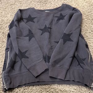 Sundry Women's Star Patterned Gray Sweatshirt